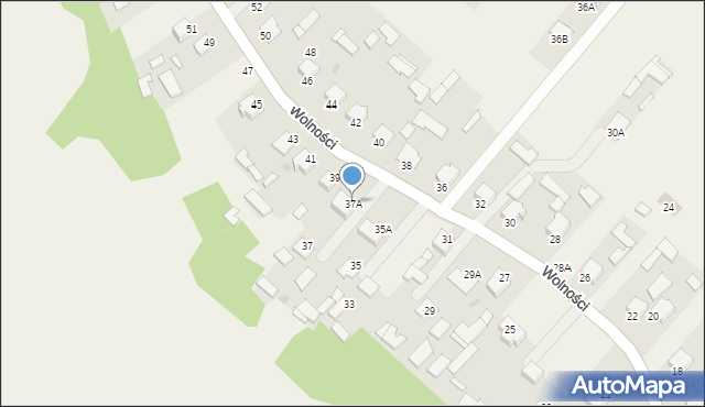 Pysznica, Wolności, 37A, mapa Pysznica