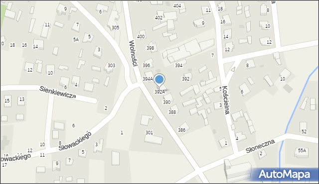 Pysznica, Wolności, 392A, mapa Pysznica