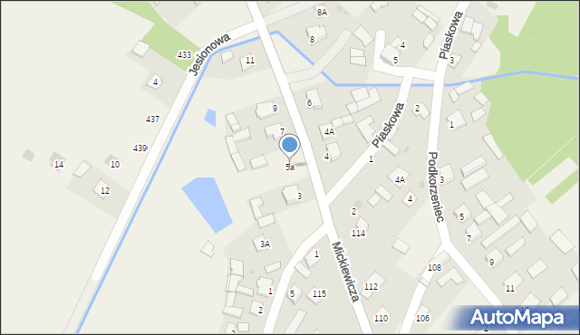 Pysznica, Wolności, 5a, mapa Pysznica