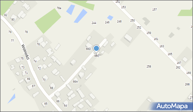 Pysznica, Wolności, 66C, mapa Pysznica