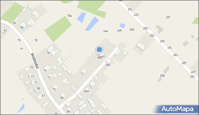 Pysznica, Wolności, 66D, mapa Pysznica