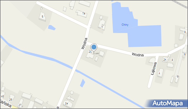 Racot, Wodna, 2d, mapa Racot