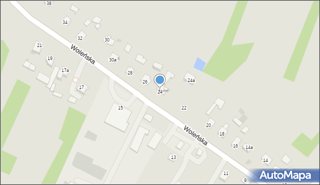Radłów, Woleńska, 24, mapa Radłów