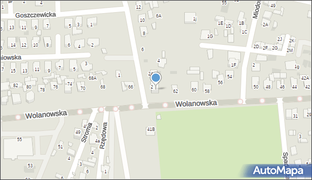 Radom, Wolanowska, 64, mapa Radomia