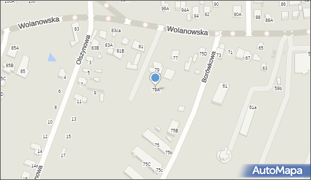 Radom, Wolanowska, 79A, mapa Radomia