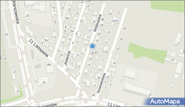 Radom, Wójtowska, 10, mapa Radomia