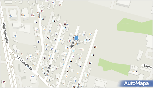 Radom, Wójtowska, 18, mapa Radomia