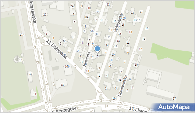 Radom, Wójtowska, 5, mapa Radomia