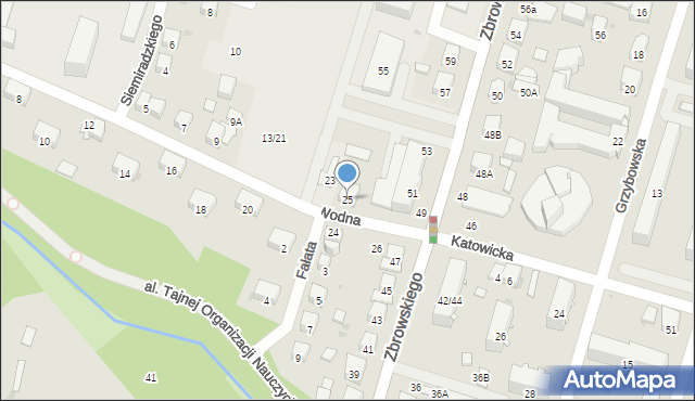 Radom, Wodna, 25, mapa Radomia
