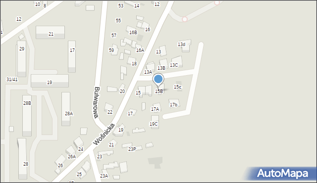 Radom, Wośnicka, 15B, mapa Radomia