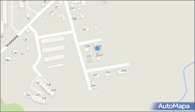 Radom, Wośnicka, 23r, mapa Radomia