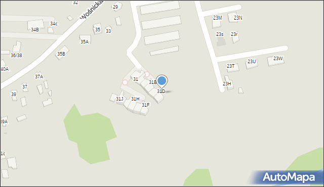 Radom, Wośnicka, 31E, mapa Radomia