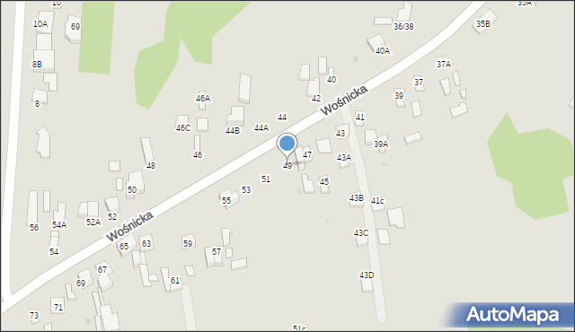 Radom, Wośnicka, 49, mapa Radomia