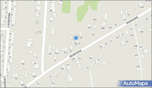 Radom, Wośnicka, 50, mapa Radomia