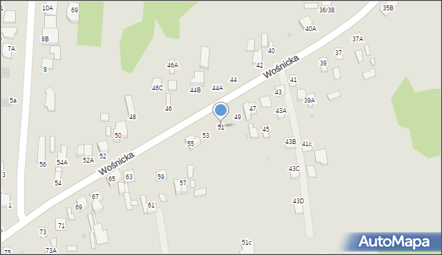 Radom, Wośnicka, 51, mapa Radomia