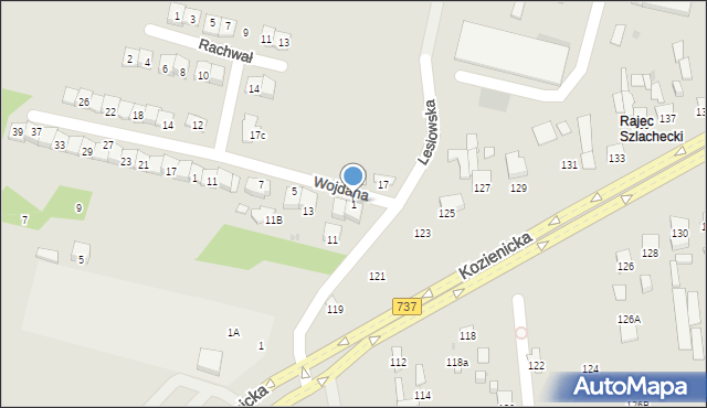 Radom, Wojdana Zygmunta, 1, mapa Radomia