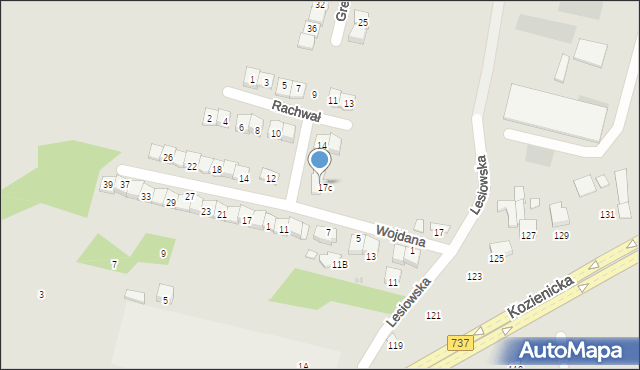 Radom, Wojdana Zygmunta, 10, mapa Radomia