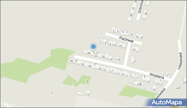 Radom, Wojdana Zygmunta, 24, mapa Radomia