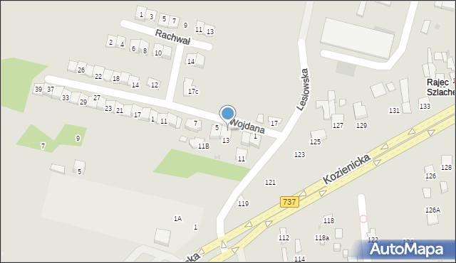 Radom, Wojdana Zygmunta, 3, mapa Radomia