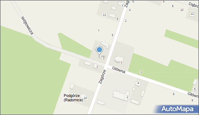 Radomice, Wójtowicza Władysława, 2, mapa Radomice