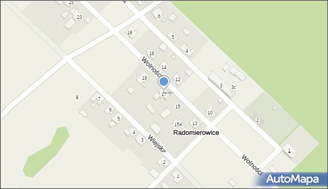 Radomierowice, Wolności, 17, mapa Radomierowice