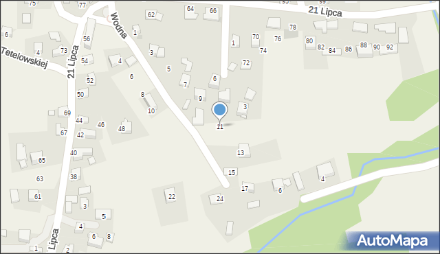 Radwanowice, Wodna, 11, mapa Radwanowice