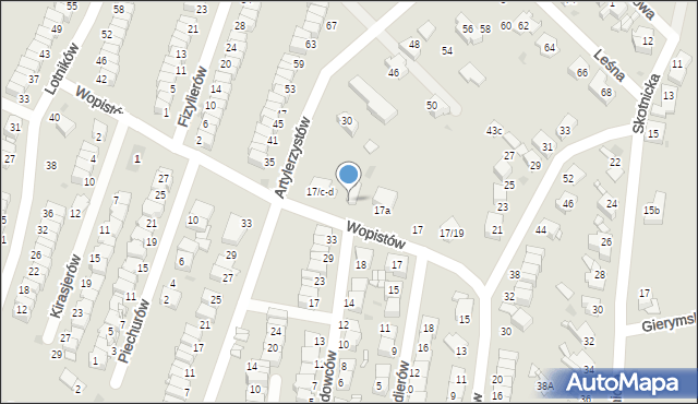 Radzionków, Wopistów, 17b, mapa Radzionków