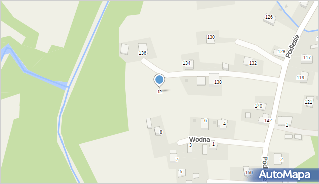 Radziszów, Wodna, 12, mapa Radziszów