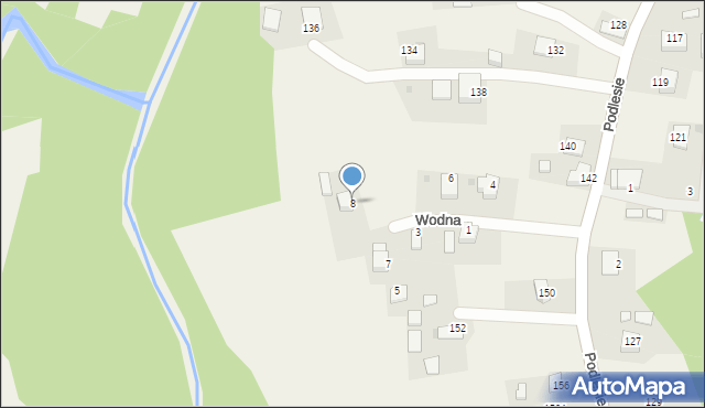 Radziszów, Wodna, 8, mapa Radziszów