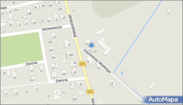 Radzymin, Wołomińska, 17, mapa Radzymin