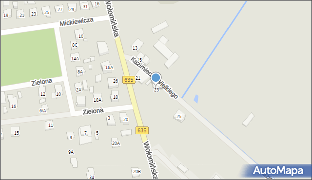 Radzymin, Wołomińska, 23, mapa Radzymin