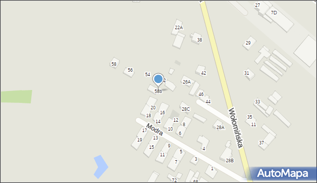Radzymin, Wołomińska, 58b, mapa Radzymin