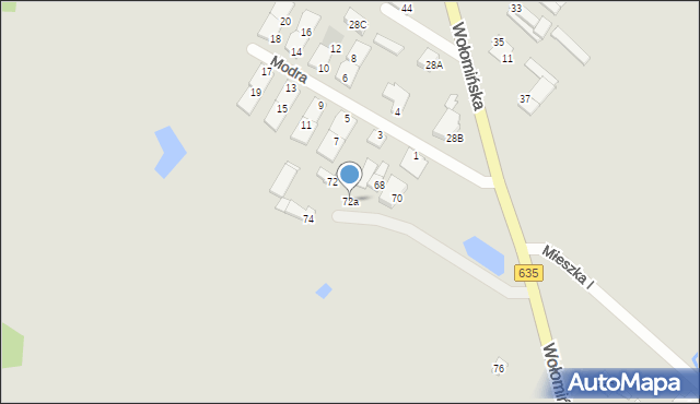 Radzymin, Wołomińska, 72a, mapa Radzymin