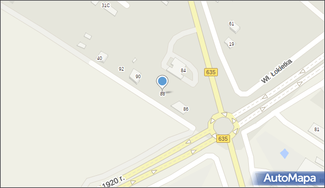 Radzymin, Wołomińska, 88, mapa Radzymin