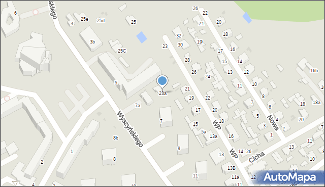 Radzyń Podlaski, Wojska Polskiego, 23a, mapa Radzyń Podlaski