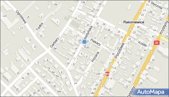 Rakoniewice, Wolsztyńska, 4, mapa Rakoniewice