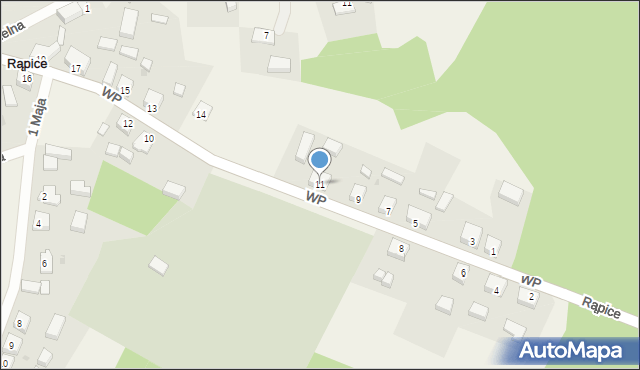 Rąpice, Wojska Polskiego, 11, mapa Rąpice