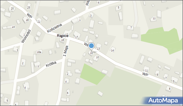 Rąpice, Wojska Polskiego, 12, mapa Rąpice