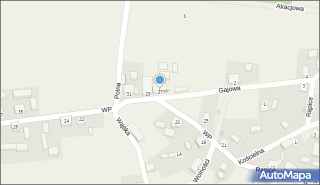 Rąpice, Wojska Polskiego, 27, mapa Rąpice