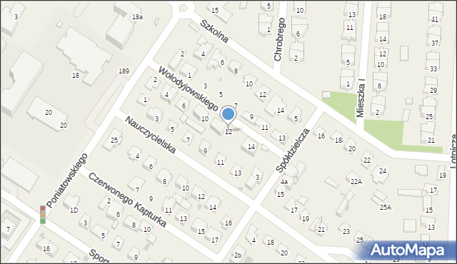 Raszyn, Wołodyjowskiego Michała, 12, mapa Raszyn