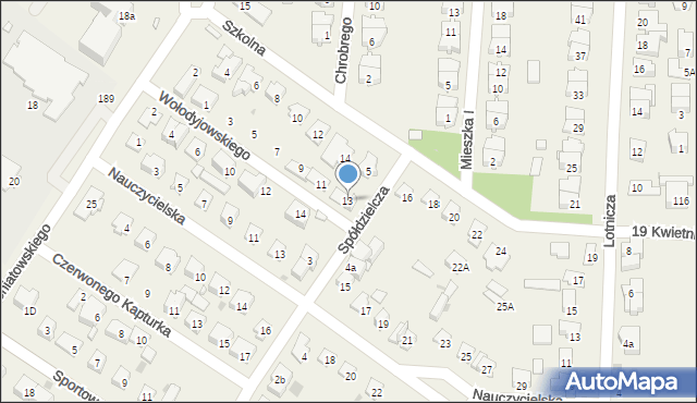 Raszyn, Wołodyjowskiego Michała, 13, mapa Raszyn