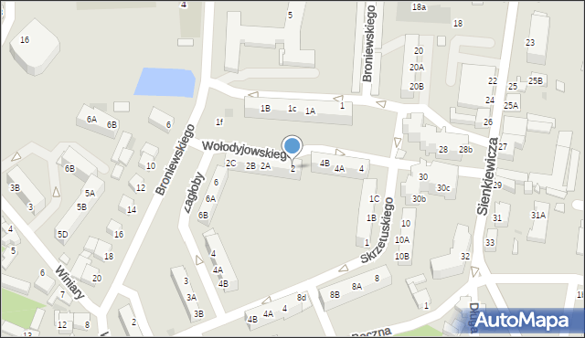 Rawicz, Wołodyjowskiego Michała, 2, mapa Rawicz