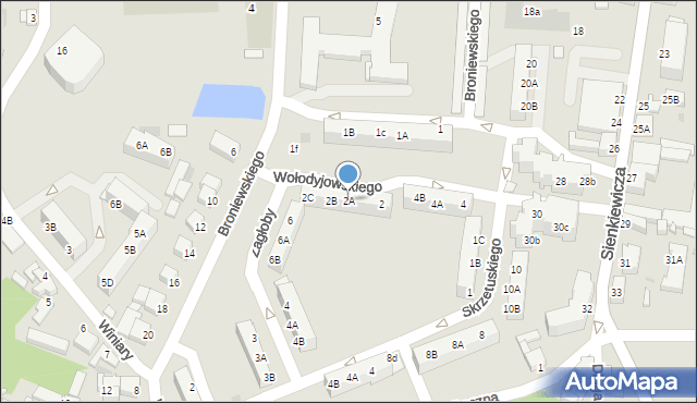 Rawicz, Wołodyjowskiego Michała, 2A, mapa Rawicz