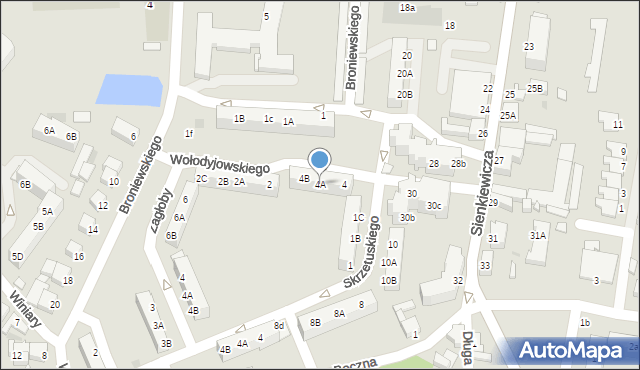 Rawicz, Wołodyjowskiego Michała, 4A, mapa Rawicz