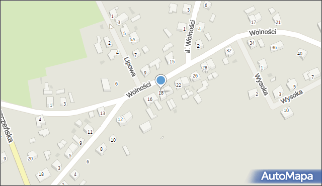 Recz, Wolności, 18, mapa Recz