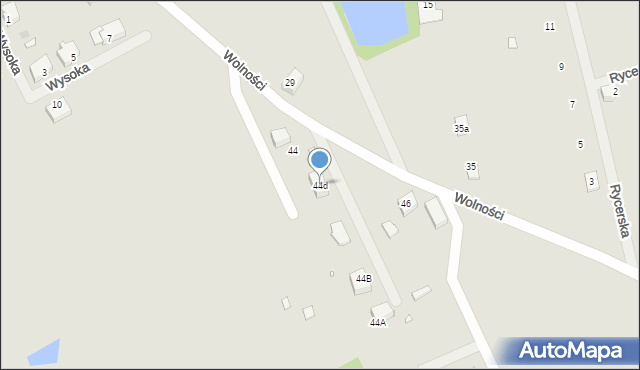 Recz, Wolności, 44d, mapa Recz