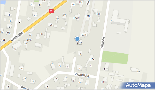 Rędziny, Wolności, 107d, mapa Rędziny