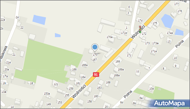 Rędziny, Wolności, 170, mapa Rędziny