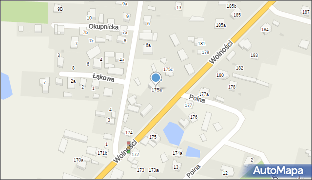 Rędziny, Wolności, 175a, mapa Rędziny
