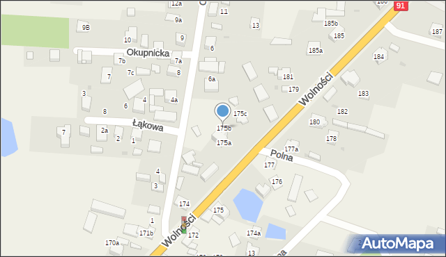 Rędziny, Wolności, 175b, mapa Rędziny